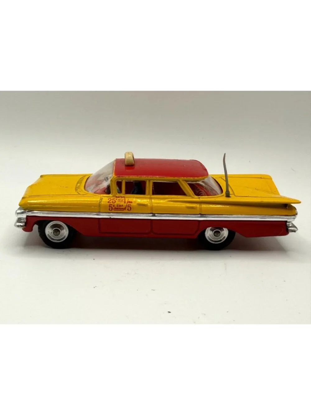 Vintage Corgi Toys 480 Chevrolet Impala Taxi Cab Red Yellow Diecast Car 1965